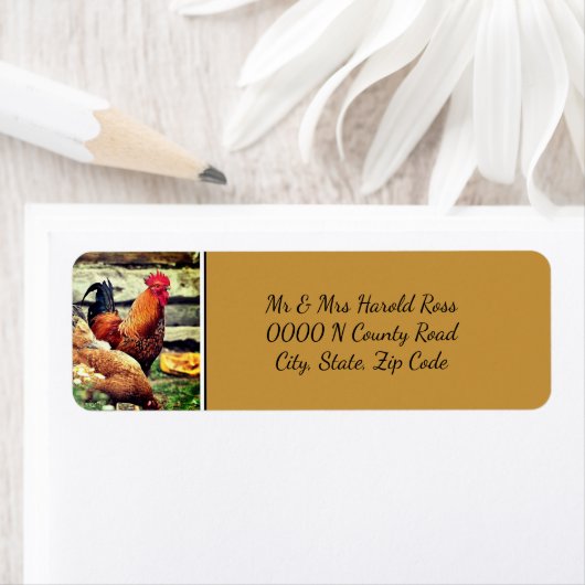 Het Etiket van het Adres van de terugkeer met het  (Insitu)