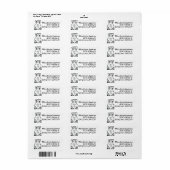 Het Etiket van het Adres van de terugkeer, Retro P (Full Sheet)