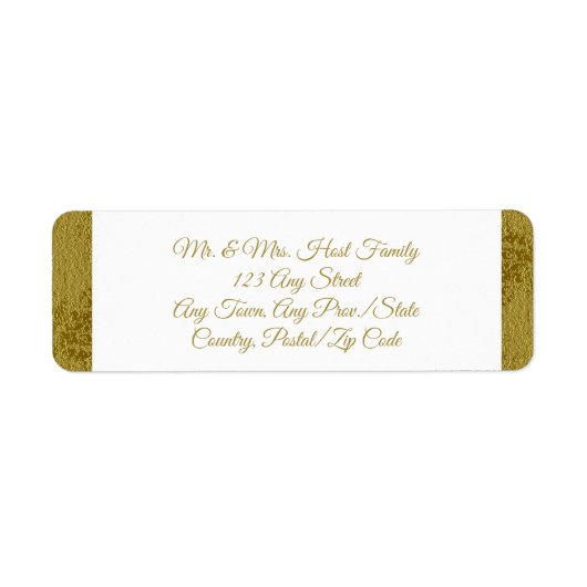 Het Etiket van het Adres van de Terugkeer van de V (Voorkant)