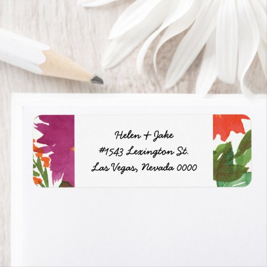 Het etiket van het Adres van de Terugkeer van de w (Insitu)