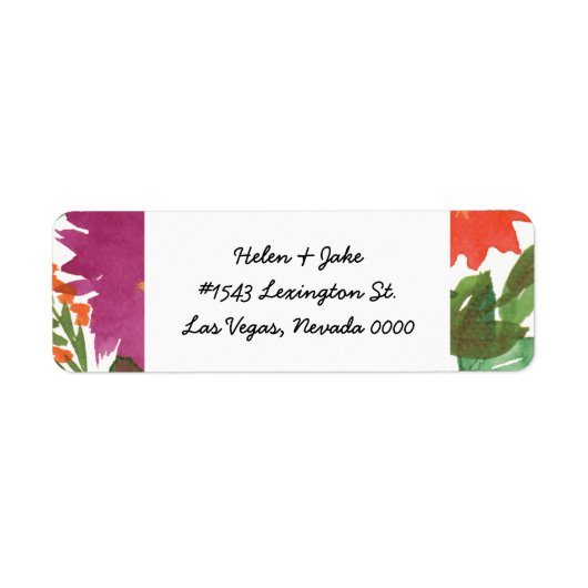 Het etiket van het Adres van de Terugkeer van de w (Voorkant)