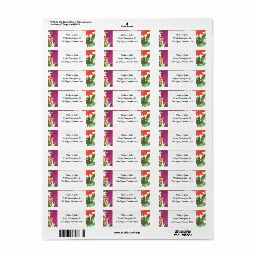 Het etiket van het Adres van de Terugkeer van de w (Full Sheet)