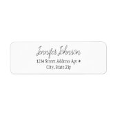 Het Etiket van het Adres van de Terugkeer van het  (Voorkant)