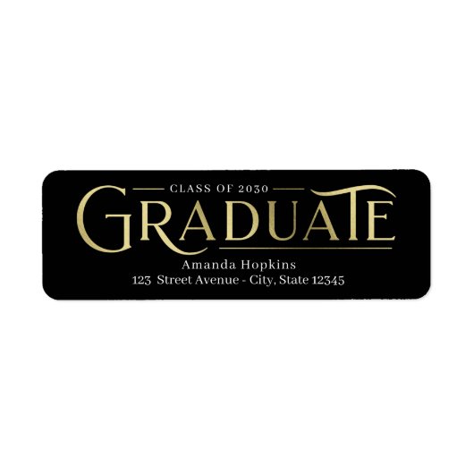 Het Etiket van het Adres van de Terugkeer van het  (Voorkant)