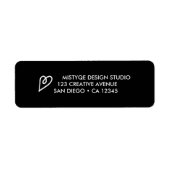 Het Etiket van het Adres van de terugkeer van het  (Voorkant)