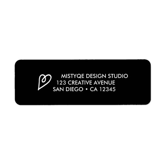 Het Etiket van het Adres van de terugkeer van het  (Voorkant)