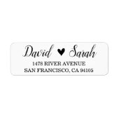 Het Etiket van het Adres van de terugkeer Wedstrij (Voorkant)