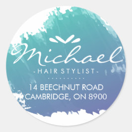 Het Etiket van het Adres van de waterverf Geperson