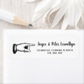 het etiket van het calligrafische terugkeer richt (Insitu)