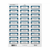 Het etiket van het de terugkeeradres van Damask MA (Full Sheet)