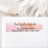 het etiket van het de terugkeeradres van de perzik (Insitu)