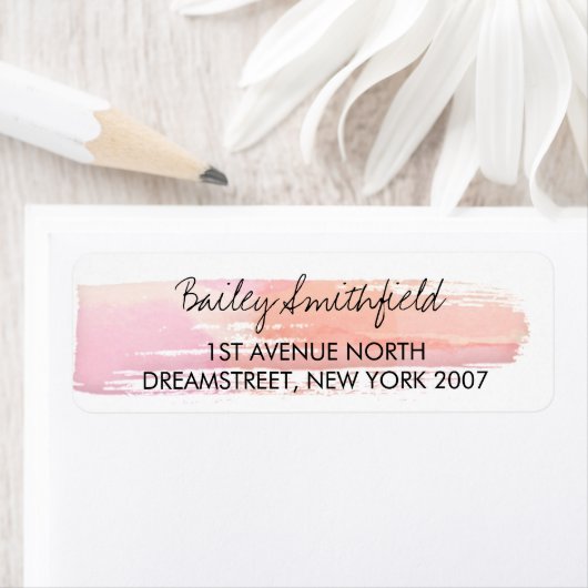 het etiket van het de terugkeeradres van de perzik (Insitu)