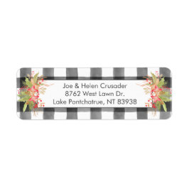 Het Etiket van het het Adres van de Kerst met Buff