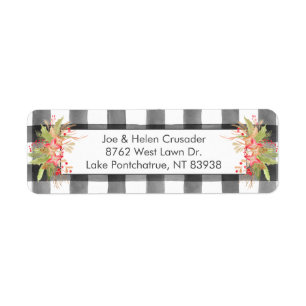 Het Etiket van het het Adres van de Kerst met Buff