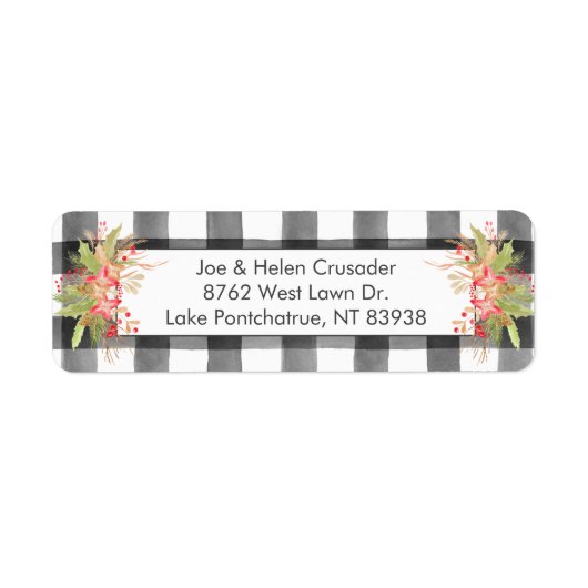 Het Etiket van het het Adres van de Kerst met Buff (Voorkant)