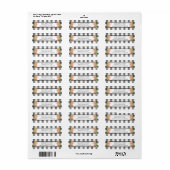 Het Etiket van het het Adres van de Kerst met Buff (Full Sheet)