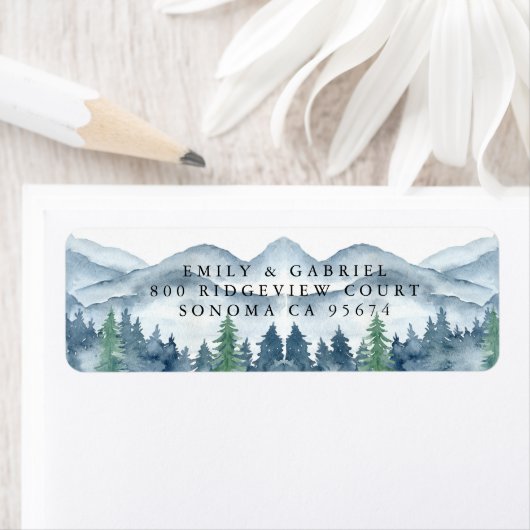 Het etiket van het het Adres van de Terugkeer van  (Insitu)