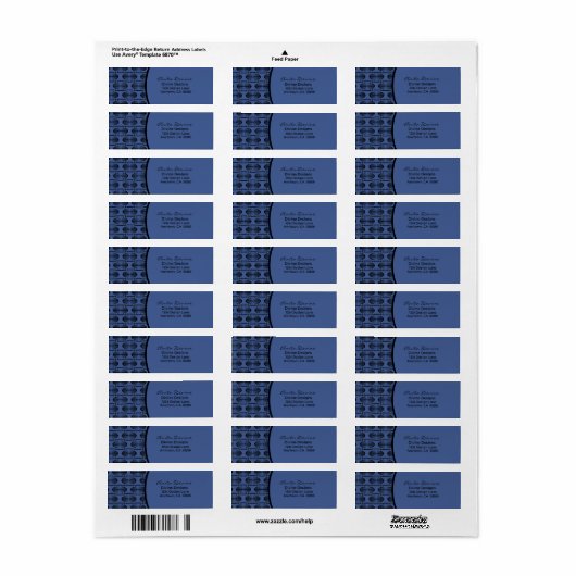 Het etiket van het het Adres van de Terugkeer van (Full Sheet)