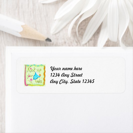 Het etiket van het retouradres van uw Heels ophale (Insitu)