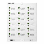 Het etiket van het rood kerstdeuropslag (Full Sheet)