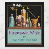 Het etiket voor de Alchemist Wijnmaker (Enkel label)