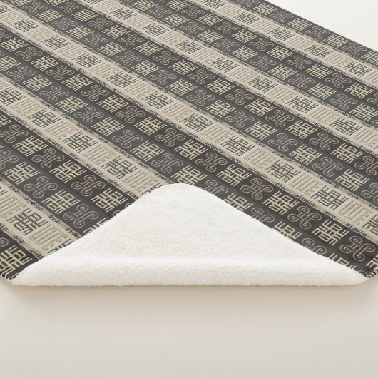 het etnische afrikaanse stammenpatroon . Adinkra s Sherpa Deken (3/4)