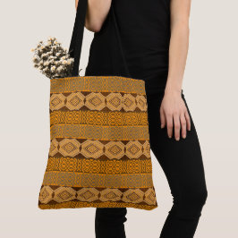 het etnische afrikaanse stammenpatroon is gestript tote bag