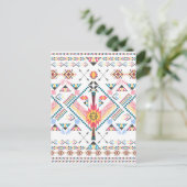 Het etnische geometrische patroon van de stammen v briefkaart (Staand voorkant)