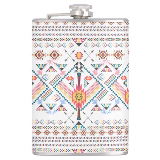 Het etnische geometrische patroon van de stammen v heupfles (Voorkant)