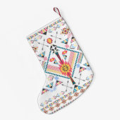 Het etnische geometrische patroon van de stammen v kleine kerstsok (Achterkant (Hangend))