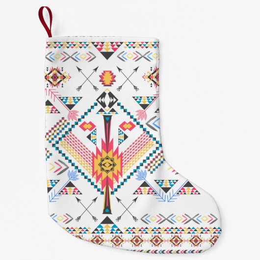 Het etnische geometrische patroon van de stammen v kleine kerstsok (Voorkant)