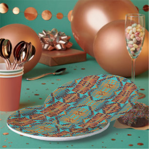 Het etnische Inheemse StammenPatroon van de Papieren Bordje