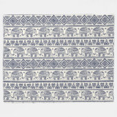 Het etnische Stammen Azteekse Patroon van de Fleece Deken (Voorkant (Horizontaal))