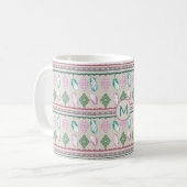 Het etnische Zuid-westerse vederpatroon. Koffiemok (Voorkant links)