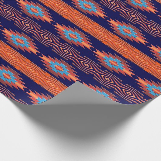 Het etnische Zuidwestelijke stammenpatroon. Cadeaupapier (Hoek)