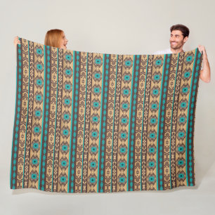 Het etnische Zuidwestelijke stammenpatroon. Fleece Deken