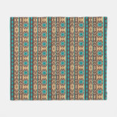 Het etnische Zuidwestelijke stammenpatroon. Fleece Deken (Voorkant (Horizontaal))