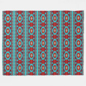 Het etnische Zuidwestelijke stammenpatroon. Fleece Deken (Voorkant (Horizontaal))