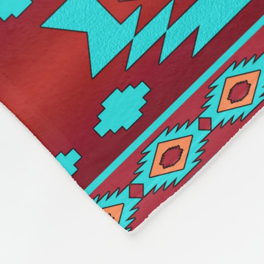 Het etnische Zuidwestelijke stammenpatroon. Fleece Deken (Hoek)