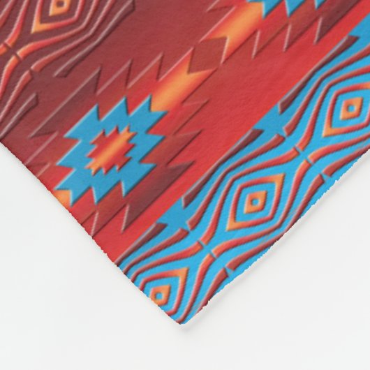 Het etnische Zuidwestelijke stammenpatroon. Fleece Deken (Hoek)