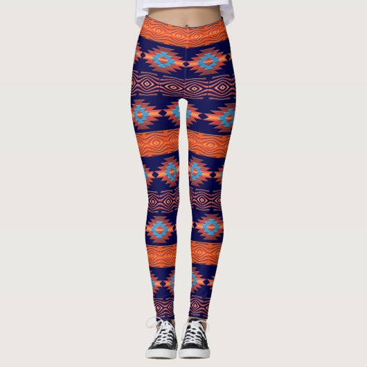 Het etnische Zuidwestelijke stammenpatroon. Leggings (Voorkant)