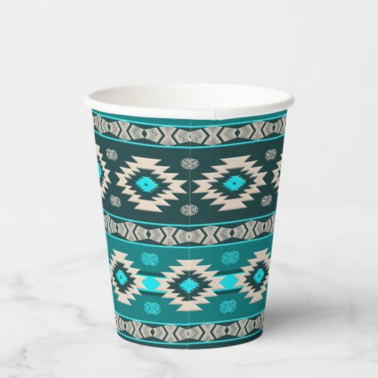 Het etnische Zuidwestelijke stammenpatroon. Papieren Bekers (Rechts)