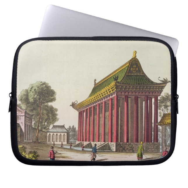 Het "Europees paleis" van Yuen-Ming-Yuan, illustra Laptop Sleeve (Voorkant)