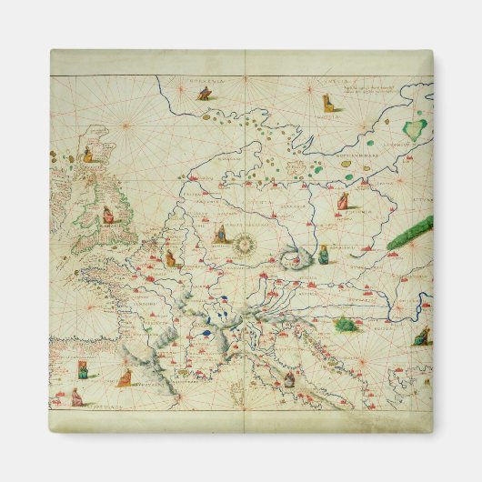 Het Europese continent Magneet (Voorkant)