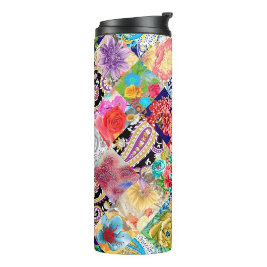 Het Europese stadslandschap van de triptych-serie. Thermosbeker (Gedraaid links)