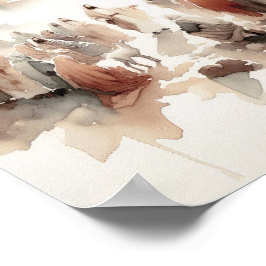 Het evangelie van Jezus - de moderne Waterverf Chr Poster (Hoek)