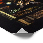 Het "Evening Angel" gekleurd glas Poster (Hoek)