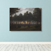 Het "Evening Landscape" (door Caspar David Friedri Canvas Afdruk (Insitu (Houten vloer))