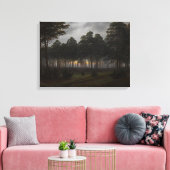 Het "Evening Landscape" (door Caspar David Friedri Canvas Afdruk (Insitu (Woonkamer))