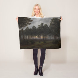 Het "Evening Landscape" (door Caspar David Friedri Fleece Deken